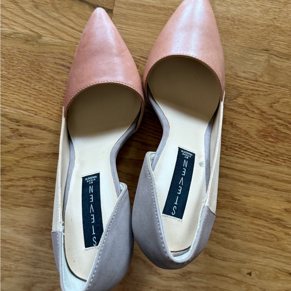 Steve Madden Pink and Gray Flats